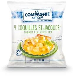 4 COQUILLES ST JACQUES CUISINEES LAITUE DE MER 360 GR