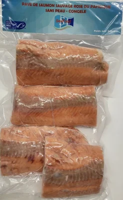 4 PAVES DE SAUMON ROSE SANS PEAU MSC 500G