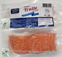 2 PAVÉS DE TRUITE AVEC PEAU 250G