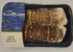 2 QUEUES DE LANGOUSTES BLANCHES CRUES CARAIBES 390G .