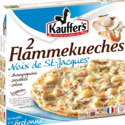 2 TARTES FLAMBEES AUX ST JACQUES 500GR