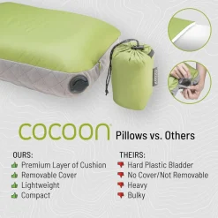 Air-Core Hood/Camp Pillow wasabi/grey - COCOON