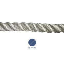 AMARRE POLYAMIDE 3 TORONS - BLANC - MEYER-SANSBOEUF