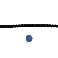 AMARRE POLYESTER 3 TORONS - NOIR - MEYER-SANSBOEUF