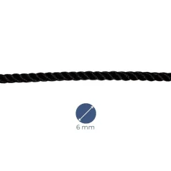 AMARRE POLYESTER 3 TORONS - NOIR - MEYER-SANSBOEUF