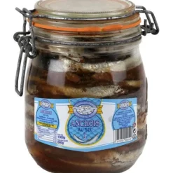 ANCHOIS ENTIERS AU SEL BOCAL 680G