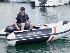 Annexe plancher gonflable type catamaran - Twin Fastcat grise - 3D Tender