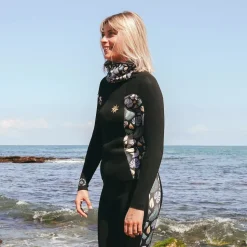 Bandeau / Cache-cou déperlant et polaire noir/jaune Mellow Sea ANFIBI