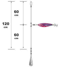 BAS DE LIGNE 1 TURLUTTE FLOTTANTE 70 | SERT