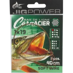 Bas de ligne Acier 40cm | Powerline