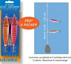 BAS DE LIGNE FLASHMER 2 TURLUTTES SEICHE/ENCORNET