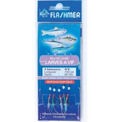 BAS DE LIGNE FLASHMER LARVES À VIF N8