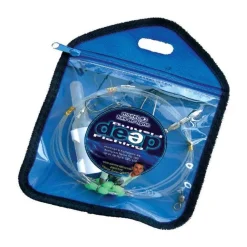 BAS DE LIGNE PECHE GRAND FOND HAMECON N2/0 + LAMPE DEEP FISHING