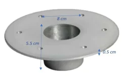 Base de rechange aluminium pour pieds de table Ø 60mm - Cabesto