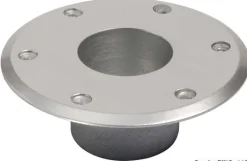 Base de rechange aluminium anodisé poli - fixation coté sol