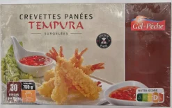 BEIGNETS TEMPURA CREVETTES PRE FRITS 750G GEL PECHE