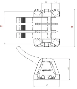 BLOQUEUR MANUEL TRIPLE 6-10 mm 400kg - SPINLOCK