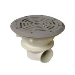 Bonde de fond grise pour piscine béton et liner