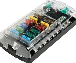 Boîte porte-fusibles standards en polycarbonate - 6 ou 12 emplacements - Osculati