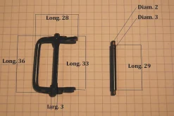 Boucle de palmes en métal ALCYON à l'unité SOMMAP