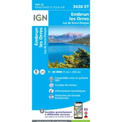 Carte Top 25 - 3438ET Embrun