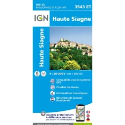 Carte Top 25 - 3543ET Haute-Siagne
