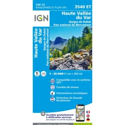 Carte Top 25 - 3540ET Haute-Vallee-Du-Var