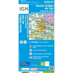 Carte Top 25 - 3540ET Haute-Vallee-Du-Var