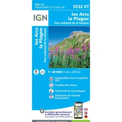 Carte Top 25 - 3532ET Les Arcs- La-Plagne