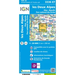 Carte Top 25 - 3336ET Les Deux Alpes/ P.Ecrins