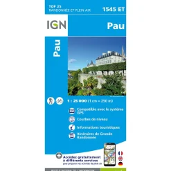 Carte Top 25 - 1545ET Pau