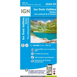 Carte Top 25 - 3534OT Les Trois-Vallees