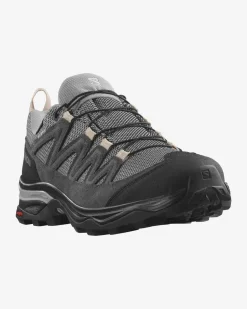 Chaussures basses randonnée Femme X WARD LEATHER GTX W Gull/Black/Eb SALOMON