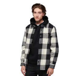 Chemise Homme M PROJECT LINED FLANNEL Black-Off White Plaid BLACK DIAMOND