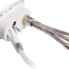 Coffret douche New Edge blanc tuyau PVC 2.5 m Sortie douche transversale