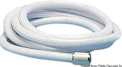 Coffret douche New Edge blanc tuyau PVC 2.5 m Sortie douche transversale
