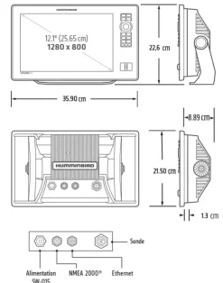 Combiné sondeur tactile - Xplore 12 HD - Humminbird