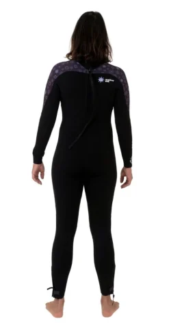 Combinaison de longe-côte double zip 3/2 mm femme Noir/Astral Sun ANFIBI by MELLOW SEA