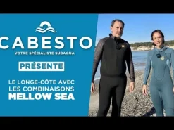 Combinaison de longe-côte double zip 3/2 mm femme bleu marine ANFIBI by MELLOW SEA