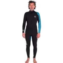 Combinaison de longe-côte double zip 3/2 mm homme gris/vert ANFIBI by MELLOW SEA