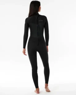 Combinaison de surf femme DAWN PATROL WARMTH 3/2 mm zip dorsal noir RIP CURL
