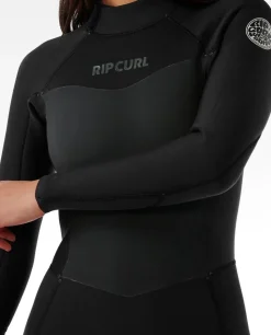 Combinaison de surf femme DAWN PATROL WARMTH 3/2 mm zip dorsal noir RIP CURL
