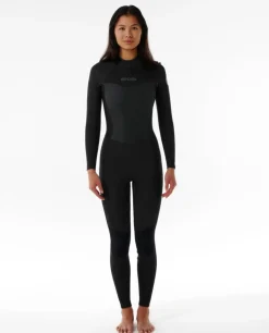 Combinaison de surf femme DAWN PATROL WARMTH 3/2 mm zip dorsal noir RIP CURL