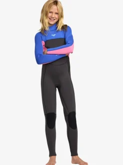 Combinaison de surf fille PROLOGUE+ 4/3 mm zip dorsal cobalt ROXY