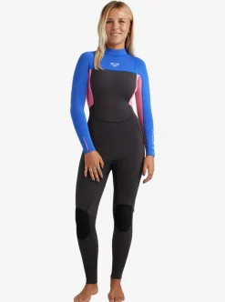 Combinaison de surf fille PROLOGUE+ 3/2 mm zip dorsal cobalt ROXY