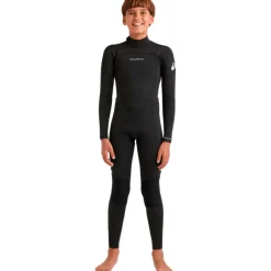 Combinaison de surf garçon PROLOGUE+ GBS 4/3 mm zip dorsal noir QUIKSILVER