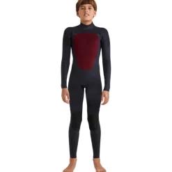 Combinaison de surf garçon PROLOGUE+ GBS 4/3 mm zip dorsal noir QUIKSILVER