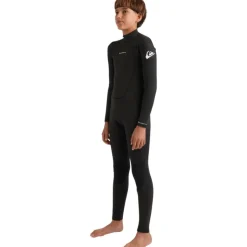Combinaison de surf garçon PROLOGUE+ GBS 4/3 mm zip dorsal noir QUIKSILVER