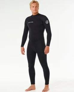 Combinaison de surf homme TRAD 3/2 mm zip poitrine noir RIP CURL