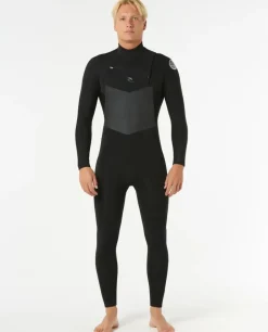 Combinaison de surf homme DAWN PATROL WARMTH 3/2 mm zip poitrine noir RIP CURL